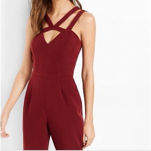 Burgundy jumpsuit